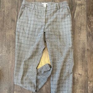 H&M Grey Glen Check Ankle Pants – Size US 6